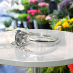 Load image into Gallery viewer, Exquisite 1ct Gray Moissanite: Oval Cut Solitaire Ring for Cherished Moments
