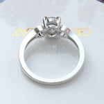 Load image into Gallery viewer, Exquisite 1ct Gray Moissanite: Oval Cut Solitaire Ring for Cherished Moments
