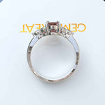 Load image into Gallery viewer, Oval Ruby Wedding Ring Set in Silver: Timeless Elegance for Your Special Day
