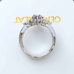 Load image into Gallery viewer, Fiery Passion Unveiled: Kite Cut Garnet Wedding Ring Set Adorned with Marquise Side Stones
