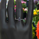 Load image into Gallery viewer, Gemstone Grace: Pear Alexandrite Ring Embellished with Marquise Moissanite Accents
