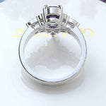 Load image into Gallery viewer, Purple Passion: Oval Amethyst Wedding Set with Delicate Marquise Accents
