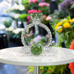 Load image into Gallery viewer, Classic Peridot Engagement Ring with Moissanite Under-Halo Sparkle
