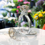 Load image into Gallery viewer, Lustrous Charm: Round Champagne Moissanite Under Halo Engagement Ring
