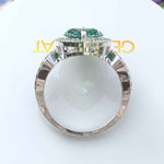 Load image into Gallery viewer, Elegant Large 8.0ct Marquise Cyan Blue Moissanite with Halo Setting
