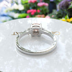 Load image into Gallery viewer, Romantic Cushion-Cut Morganite Engagement Ring with Moissanite Side Accents
