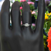 Ethereal Sparkle: Colorless Cushion Cut Moissanite Engagement Ring.